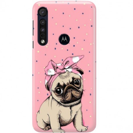 ETUI CLEAR NA TELEFON MOTOROLA MOTO ONE MACRO SŁODKI MOPS