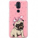ETUI CLEAR NA TELEFON NOKIA 8.1 / X7 SŁODKI MOPS