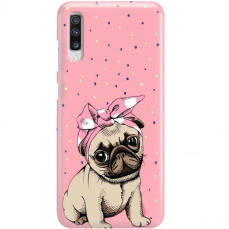 ETUI CLEAR NA TELEFON SAMSUNG GALAXY A70 SŁODKI MOPS