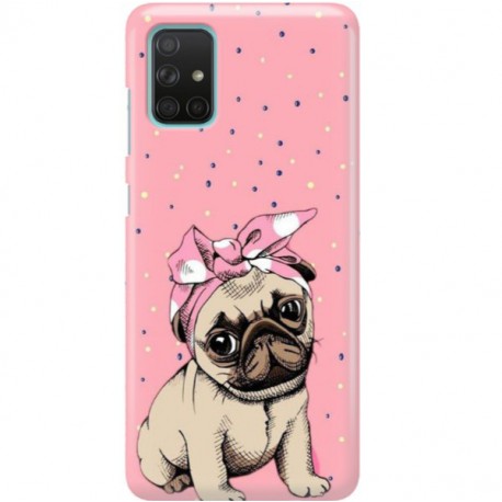 ETUI CLEAR NA TELEFON SAMSUNG GALAXY A71 SŁODKI MOPS