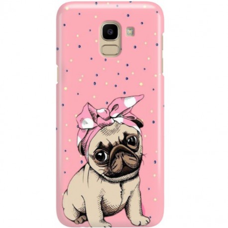 ETUI CLEAR NA TELEFON SAMSUNG GALAXY J6 2018 SŁODKI MOPS