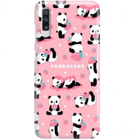 ETUI CLEAR NA TELEFON SAMSUNG GALAXY A70 SŁODKIE PANDY