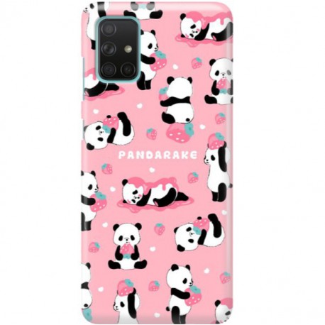 ETUI CLEAR NA TELEFON SAMSUNG GALAXY A71 SŁODKIE PANDY