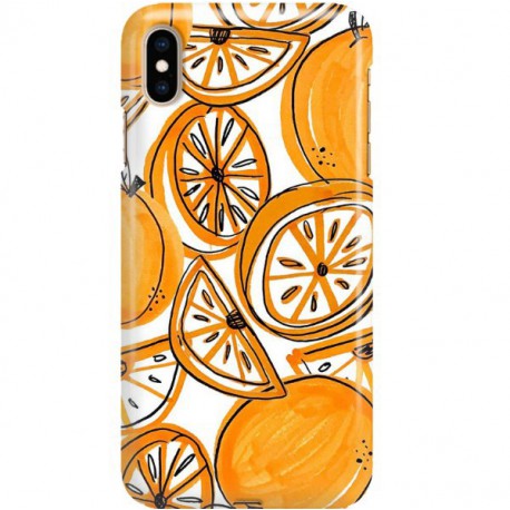 ETUI CLEAR NA TELEFON APPLE IPHONE XS MAX SŁODKIE POMARAŃCZE