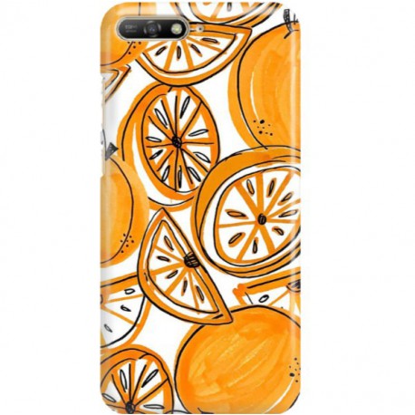 ETUI CLEAR NA TELEFON HUAWEI Y6 2018 SŁODKIE POMARAŃCZE