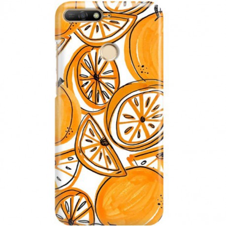 ETUI CLEAR NA TELEFON HUAWEI Y6 2018 PRIME SŁODKIE POMARAŃCZE