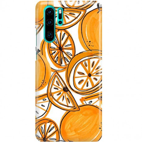 ETUI CLEAR NA TELEFON HUAWEI P30 PRO SŁODKIE POMARAŃCZE