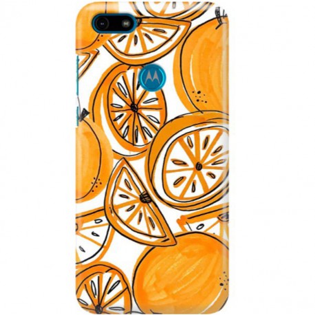 ETUI CLEAR NA TELEFON MOTOROLA MOTO E6 PLAY SŁODKIE POMARAŃCZE