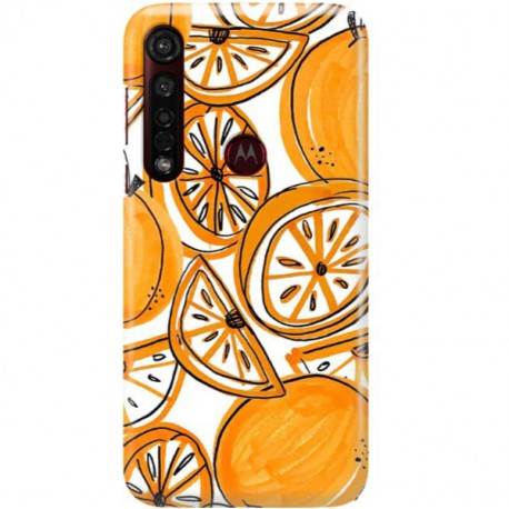 ETUI CLEAR NA TELEFON MOTOROLA MOTO G8 PLUS SŁODKIE POMARAŃCZE