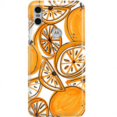 ETUI CLEAR NA TELEFON MOTOROLA MOTO ONE SŁODKIE POMARAŃCZE