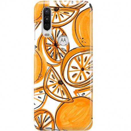 ETUI CLEAR NA TELEFON MOTOROLA MOTO ONE ACTION SŁODKIE POMARAŃCZE