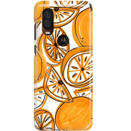 ETUI CLEAR NA TELEFON MOTOROLA MOTO ONE VISION SŁODKIE POMARAŃCZE