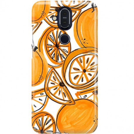 ETUI CLEAR NA TELEFON NOKIA 8.1 / X7 SŁODKIE POMARAŃCZE