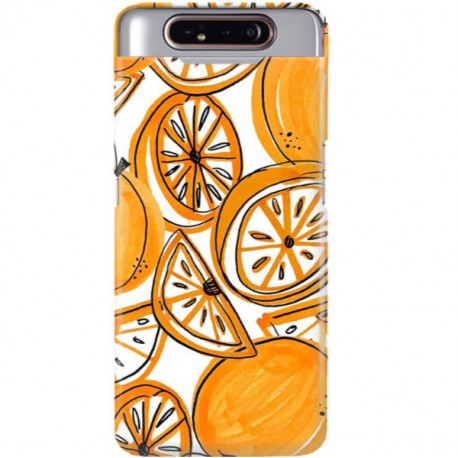 ETUI CLEAR NA TELEFON SAMSUNG GALAXY A80 SŁODKIE POMARAŃCZE