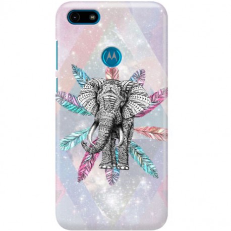 ETUI CLEAR NA TELEFON MOTOROLA MOTO E6 PLAY SŁOŃ BOHO 2