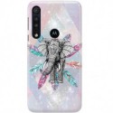 ETUI CLEAR NA TELEFON MOTOROLA MOTO ONE MACRO SŁOŃ BOHO 2