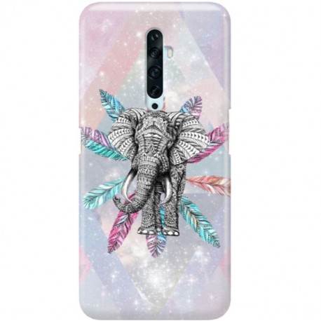 ETUI CLEAR NA TELEFON OPPO RENO 2 SŁOŃ BOHO 2