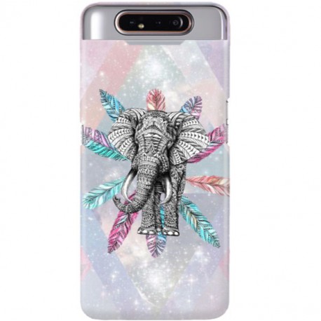 ETUI CLEAR NA TELEFON SAMSUNG GALAXY A80 SŁOŃ BOHO 2