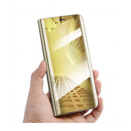 ETUI BOOK CLEAR VIEW NA TELEFON SAMSUNG GALAXY A71 ZŁOTY