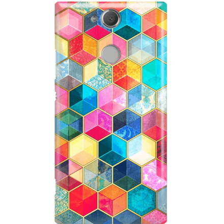 Etui na telefon Sony Xperia XA2 Tęczowe Kryształki