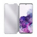 ETUI BOOK CLEAR VIEW NA TELEFON XIAOMI REDMI NOTE 9S SREBRNY