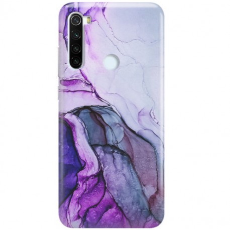 ETUI CLEAR NA TELEFON XIAOMI REDMI NOTE 8T FIOLETOWY MARMUREK