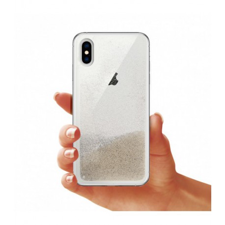 ETUI LIQUID PEARL NA TELEFON APPLE IPHONE X / XS SREBRNY