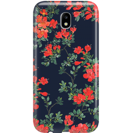 Etui na telefon Samsung Galaxy J5 2017 Czerwone Kwiaty