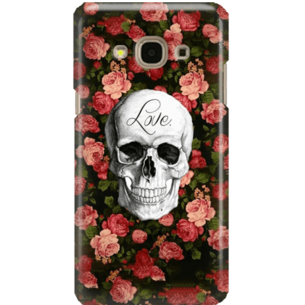 Etui na telefon Samsung Galaxy J3 2017 Róże Czaszka