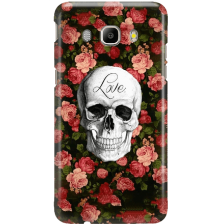 Etui na telefon Samsung Galaxy J5 2016 Róże Czaszka