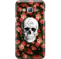 Etui na telefon Samsung Galaxy J3 2016 Róże Czaszka