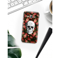 Etui na telefon Samsung Galaxy J3 2016 Róże Czaszka