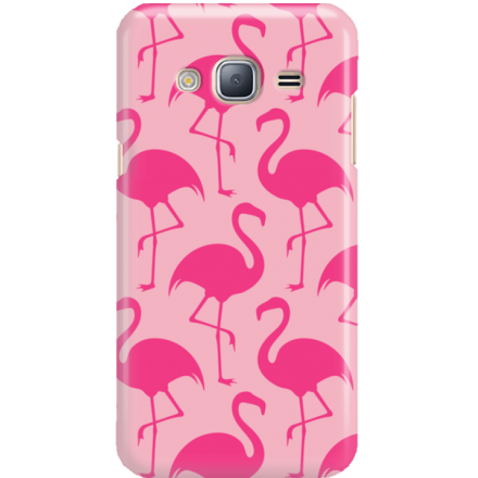 Etui na telefon Samsung Galaxy J3 2016 Różowe Flamingi