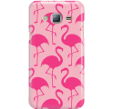 Etui na telefon Samsung Galaxy J3 2016 Różowe Flamingi