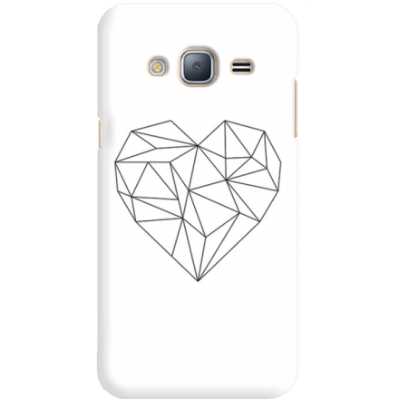 Etui na telefon Samsung Galaxy J3 2016 Serce Geometryczne