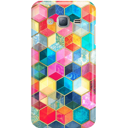 Etui na telefon Samsung Galaxy J3 2016 Tęczowe Kryształki
