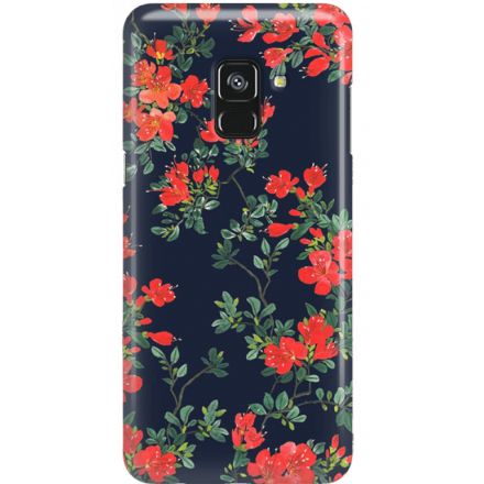Etui na telefon Samsung Galaxy A8 Plus 2018 Czerwone Kwiaty