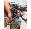 Etui na telefon Samsung Galaxy A8 Plus 2018 Czerwone Kwiaty