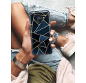 Etui na telefon Samsung Galaxy A8 Plus 2018 Geometyczne Indygo