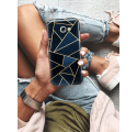 Etui na telefon Samsung Galaxy A3 2017 Geometyczne Indygo