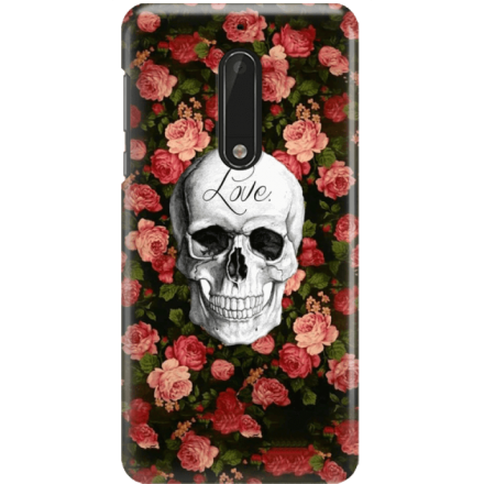 Etui na telefon Nokia 5 Róże Czaszka