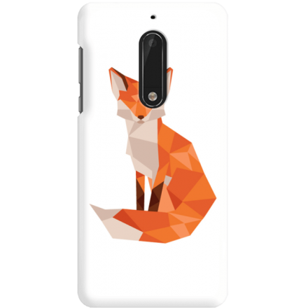 Etui na telefon Nokia 5 Rudy Lis Geometryczny