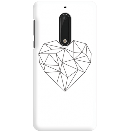 Etui na telefon Nokia 5 Serce Geometryczne
