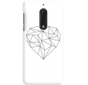 Etui na telefon Nokia 5 Serce Geometryczne