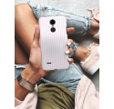 Etui na telefon LG K8 Dual 2017 Candy Różowe Paski