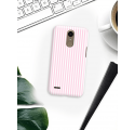 Etui na telefon LG K10 2017 Candy Różowe Paski