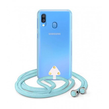 ETUI SUMMER CROSSBODY NA TELEFON SAMSUNG GALAXY A40 NIEBIESKI