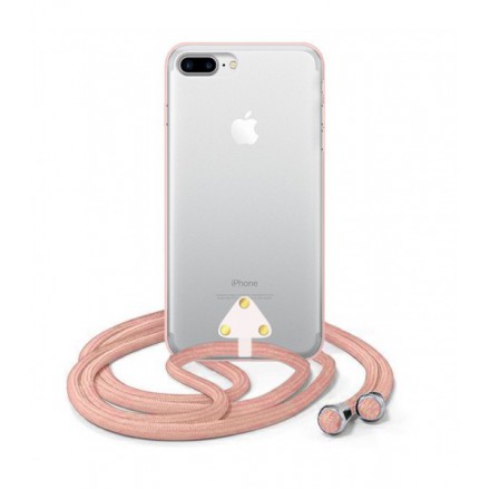 ETUI SUMMER CROSSBODY NA TELEFON APPLE IPHONE 7 PLUS / 8 PLUS RÓŻOWY