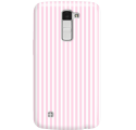 Etui na telefon LG K10 Candy Różowe Paski