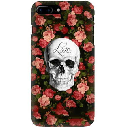 Etui na telefon Iphone 7 Plus / 8 Plus Róże Czaszka